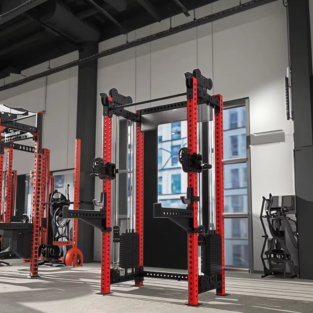 High and Low Row Machine Gym Equipment Comprehensive Training Cable Crossover Power Squat Rack Made of High Quality Steel 2