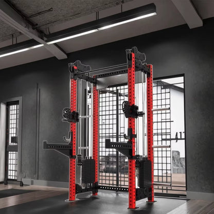 High and Low Row Machine Gym Equipment Comprehensive Training Cable Crossover Power Squat Rack Made of High Quality Steel 2